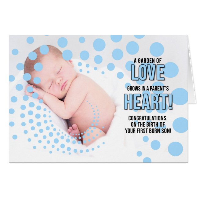 New Parents Congratulations on the Birth of a Son (Front Horizontal)