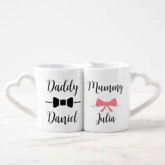New Parents Dad Mum Personalized His and Hers  Coffee Mug Set