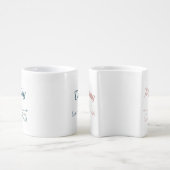 New Parents Daddy Mummy Personalized His and Hers Coffee Mug Set (Side)