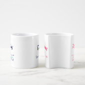 New Parents Daddy Mummy Personalized His and Hers Coffee Mug Set (Side)