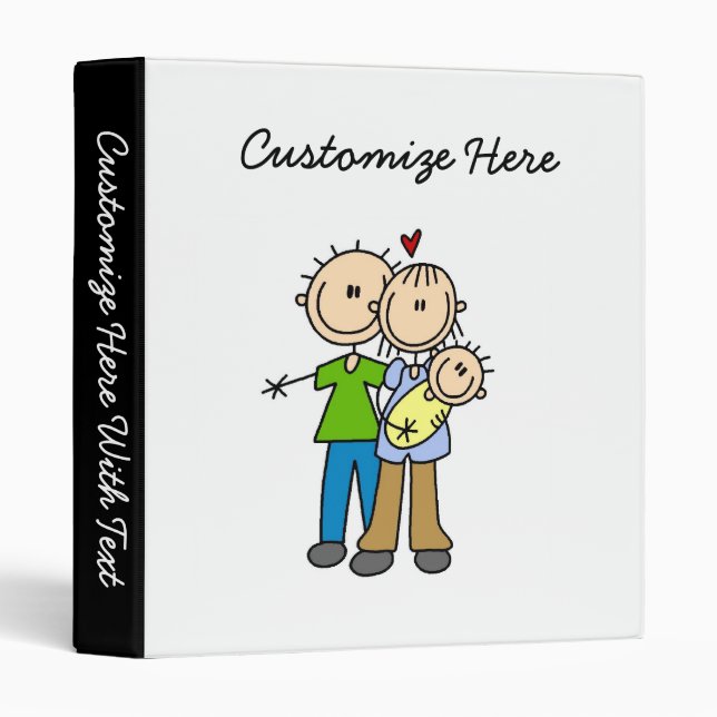 New Parents New Baby T-shirts and Gifts 3 Ring Binder (Front/Spine)