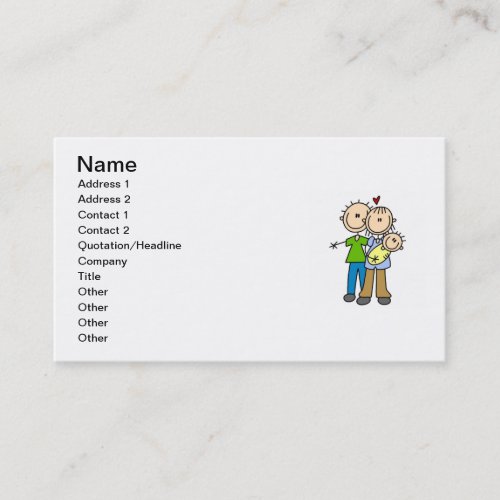 New Parents New Baby T_shirts and Gifts Business Card