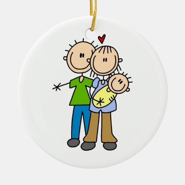 New Parents New Baby T-shirts and Gifts Ceramic Ornament (Front)