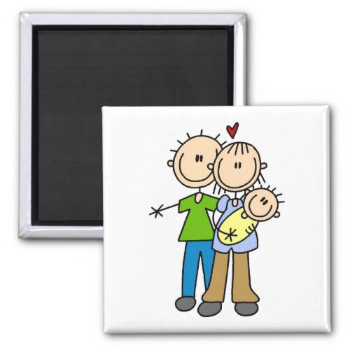 New Parents with Baby Tshirts and Gifts Magnet