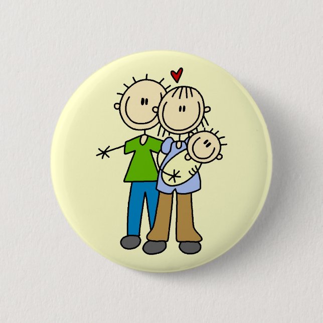 New Parents with Baby Tshirts and Gifts Pinback Button (Front)