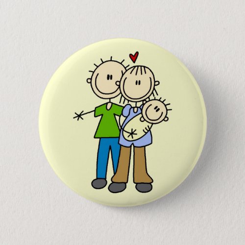 New Parents with Baby Tshirts and Gifts Pinback Button