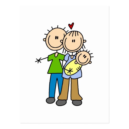 New Parents with Baby Tshirts and Gifts Postcard