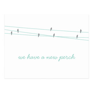 New Perch Change of Address Postcard Teal