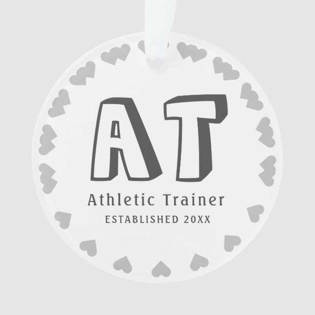 New Personalize Athletic Trainer Ornament (Front)