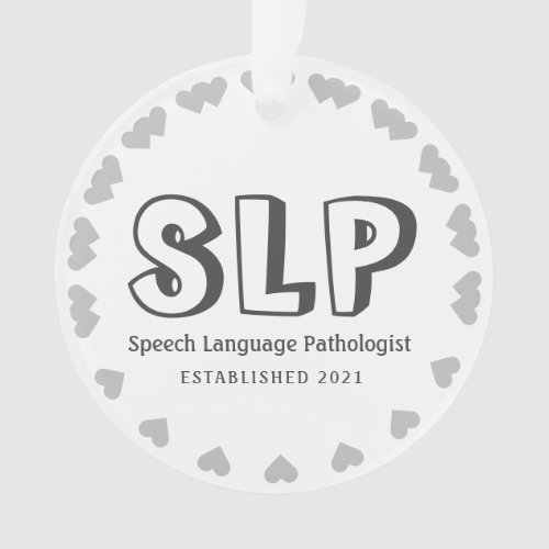 New Personalize Speech Language Pathologist Ornament