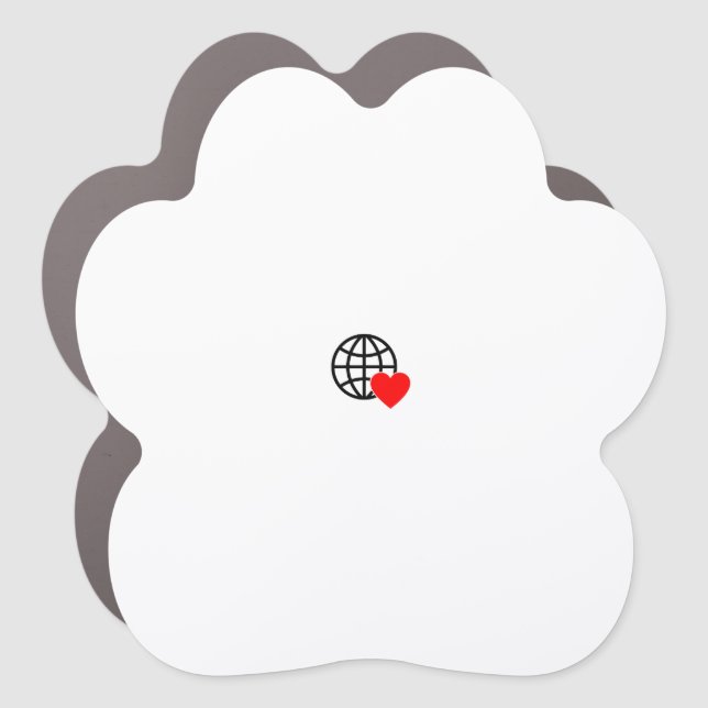 New personalize Text Logo Car Magnet (Front)