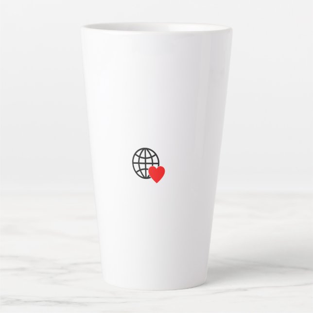 New personalize Text Logo Latte Mug (Front)
