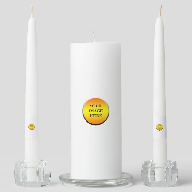 New personalize Text Logo Logo Unity Candle Set (Front)