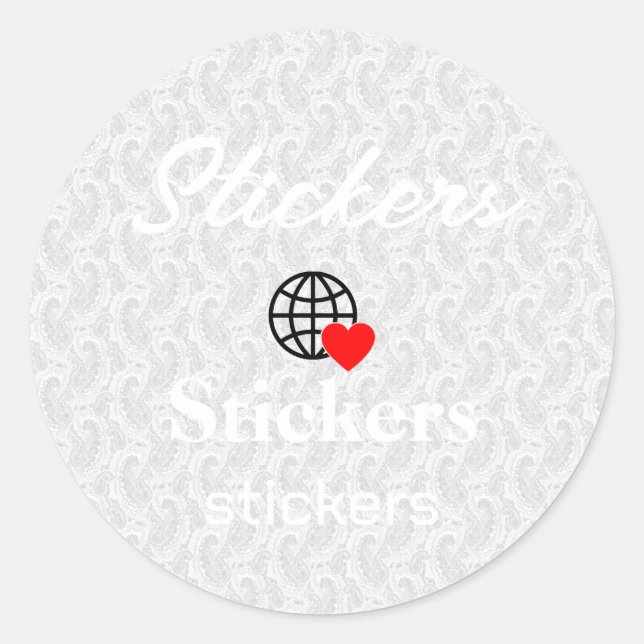 New personalize Text Logo Stickers (Front)
