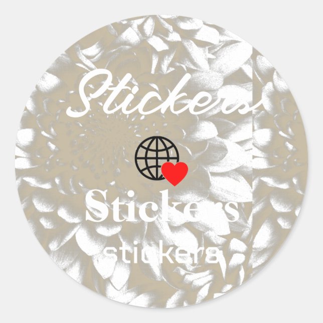 New personalize Text Logo Stickers (Front)