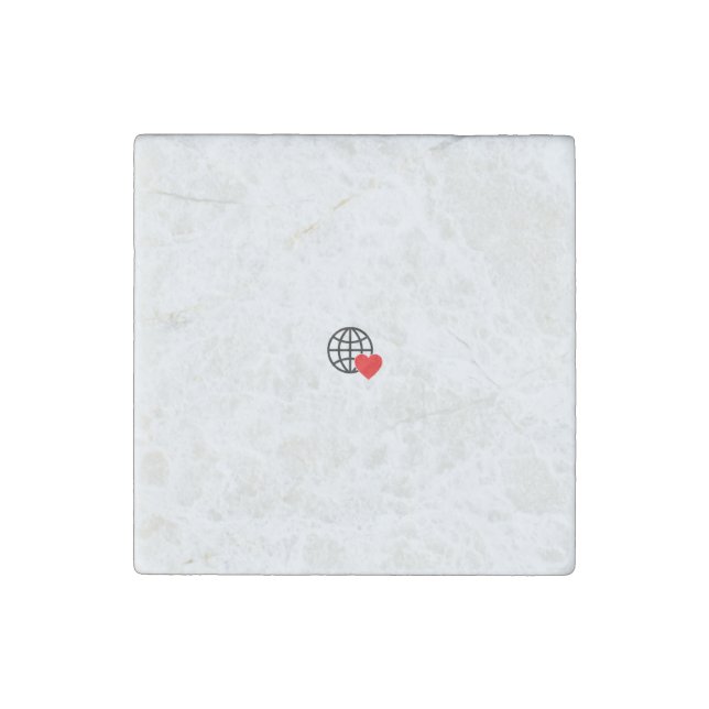 New personalize Text Logo Stone Magnet (Front)