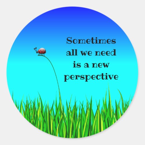 New Perspective    Classic Round Sticker