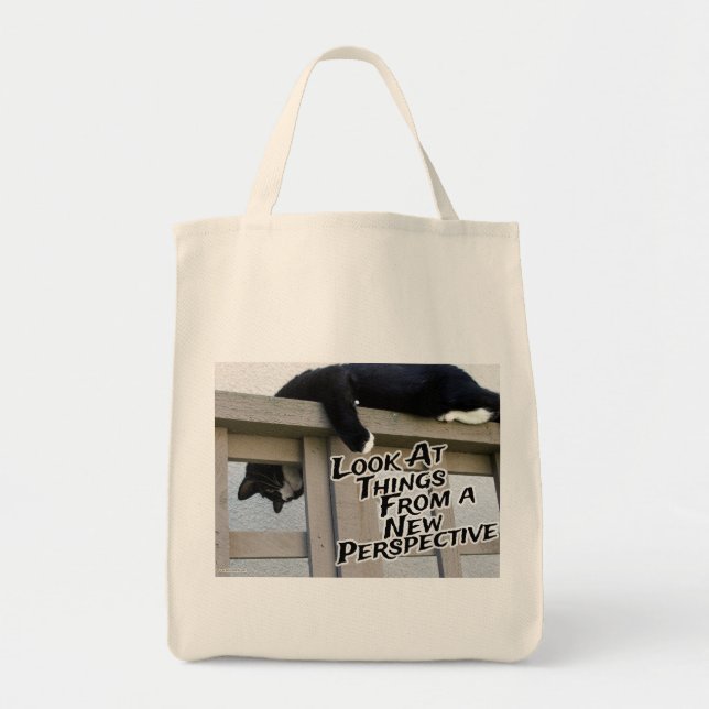 New Perspective Encouragement Cat Photo Art Tote Bag (Front)