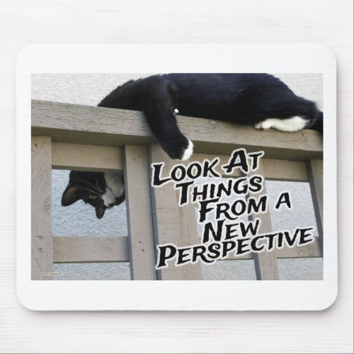 New Perspective Encouragement Cat Photo  Mouse Pad