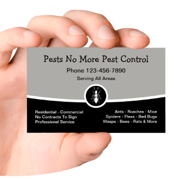 New Pest Control Exterminating Business Card by Luckyturtle at Zazzle