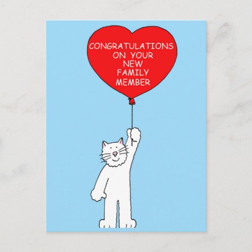 New Pet Cat Congratulations Postcard