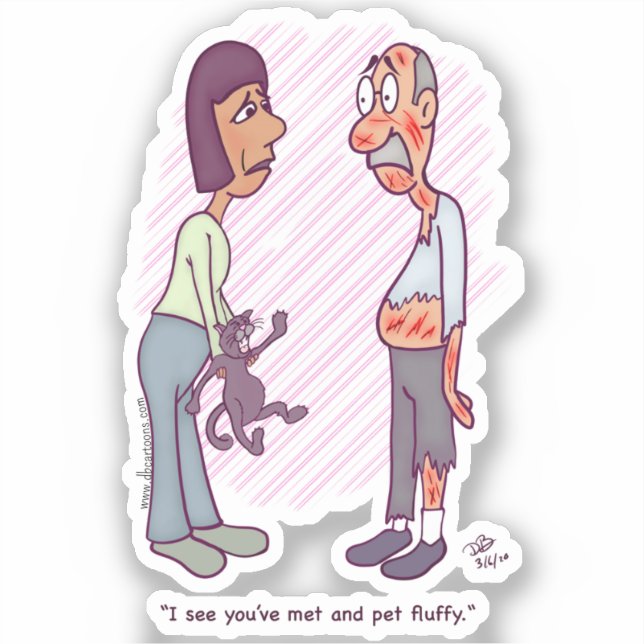 New Pet Square Custom Cut Sticker (Front)