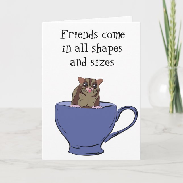 New Pet Sugar Glider Custom Congratulations Card (Front)