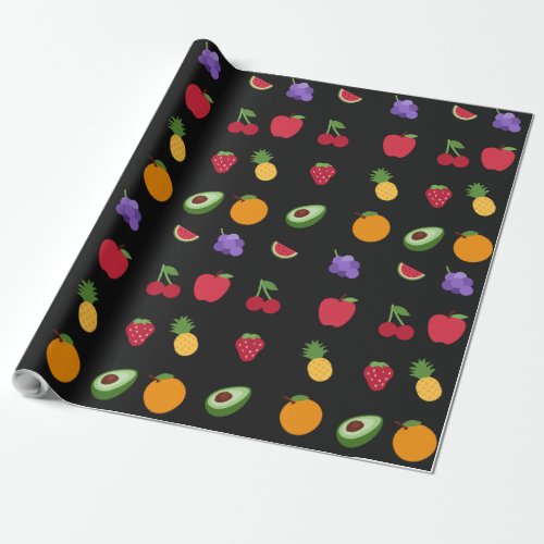 New pineapple watermeloncherryand strawberry  wrapping paper