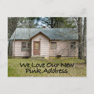 New Pink Address - Funny Change of Address Card