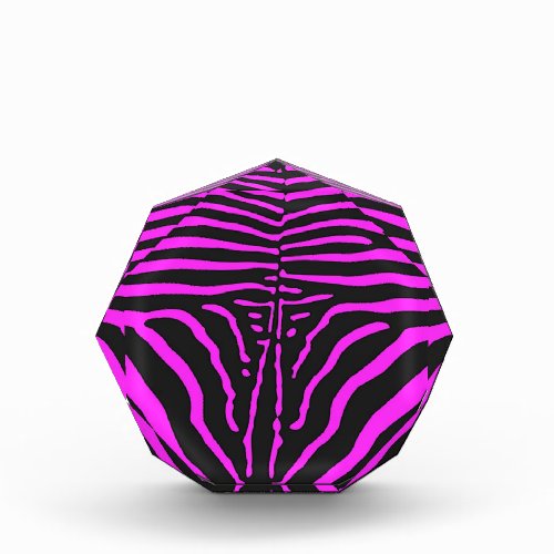 New Pink Black Zebra Print accessories _ customise Acrylic Award