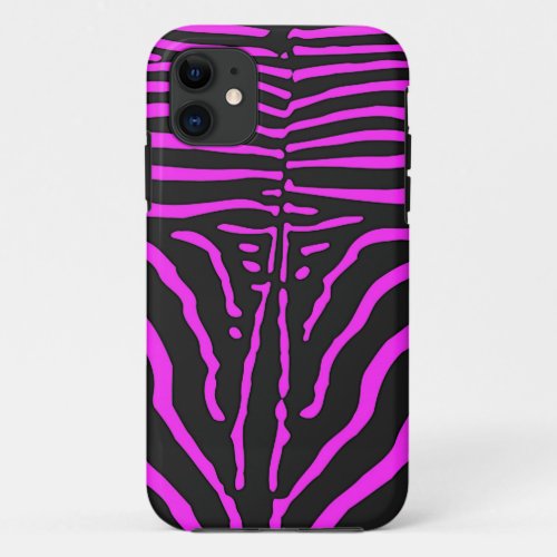 New Pink Black Zebra Print accessories _ customise iPhone 11 Case