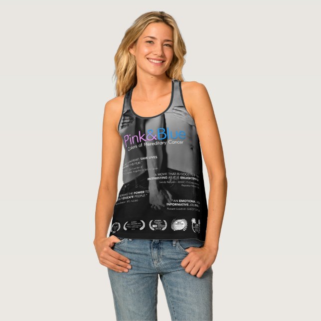 NEW! Pink & Blue Movie Poster Tank Top (Front Full)