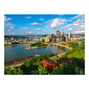 *New Pittsburgh City View with Incline Photo Print