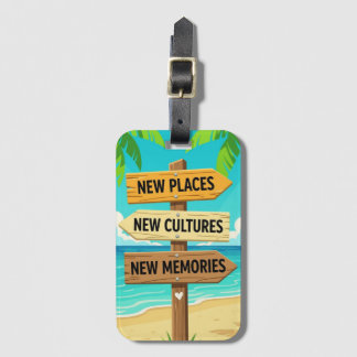 New Places Cultures Memories Luggage Tag
