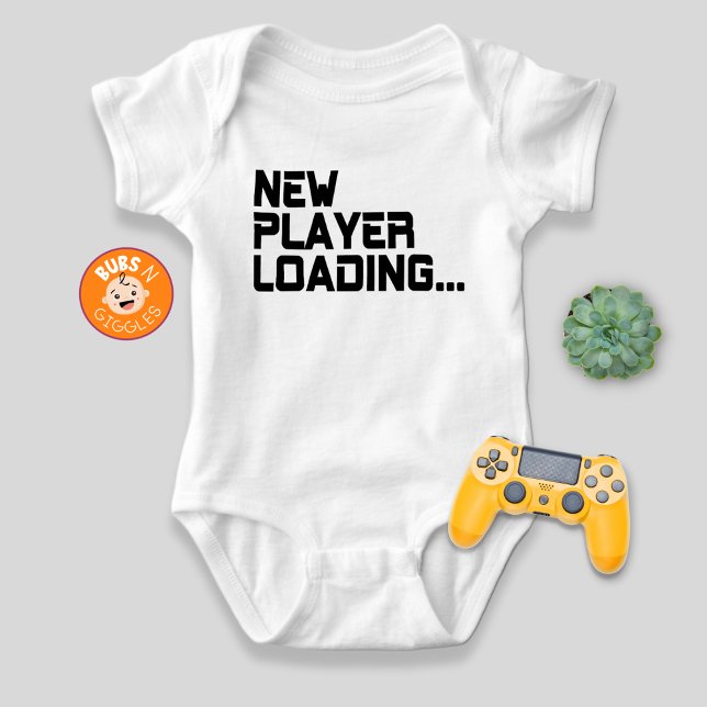 New Player Loading Gamer Pregnancy Announcement Baby Bodysuit (Creator Uploaded)