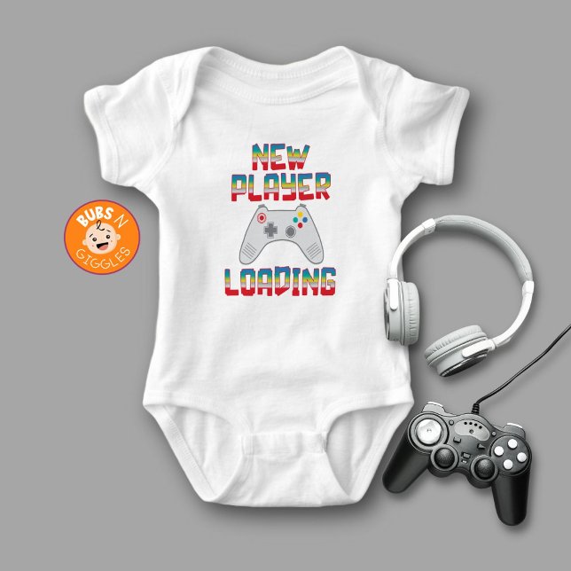 New Player Loading Pregnancy Announcement White Baby Bodysuit (Creator Uploaded)