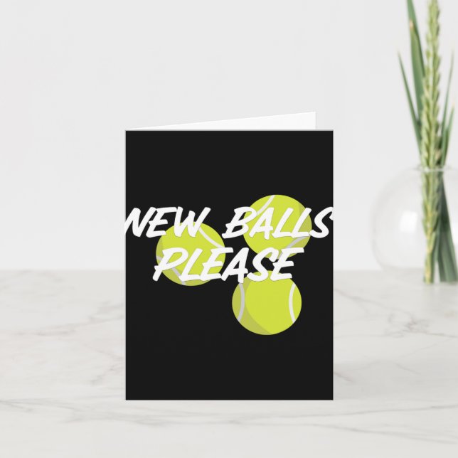 New Please Funny Tennis  Card (Front)