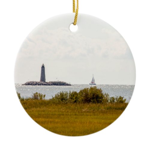 New Point Comfort Lighthouse Ceramic Ornament