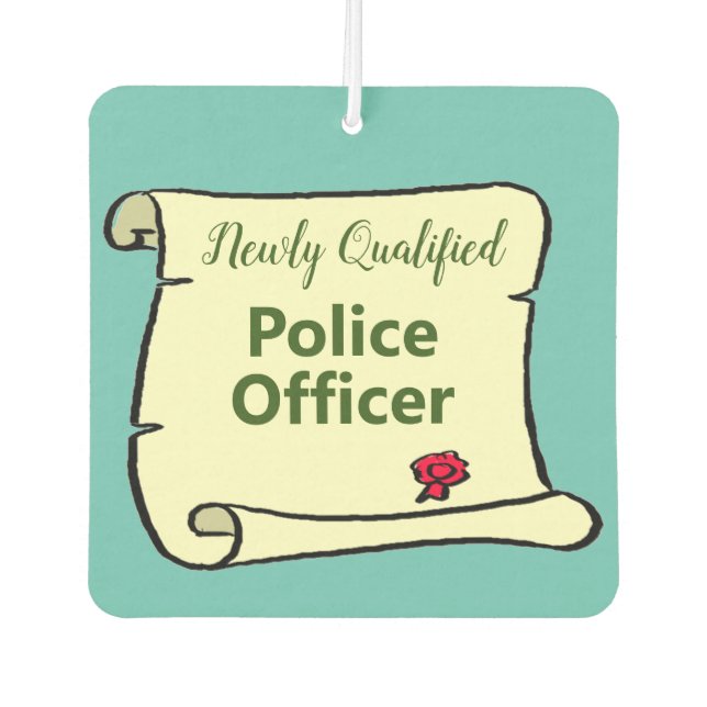 New Police Officer. Car Air Freshener (Front)