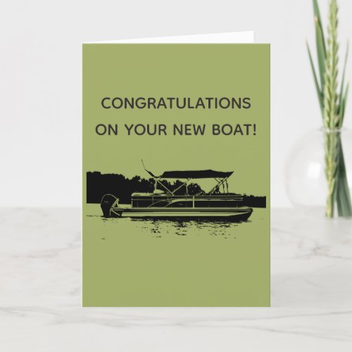 New Pontoon Boat Congratulations Card