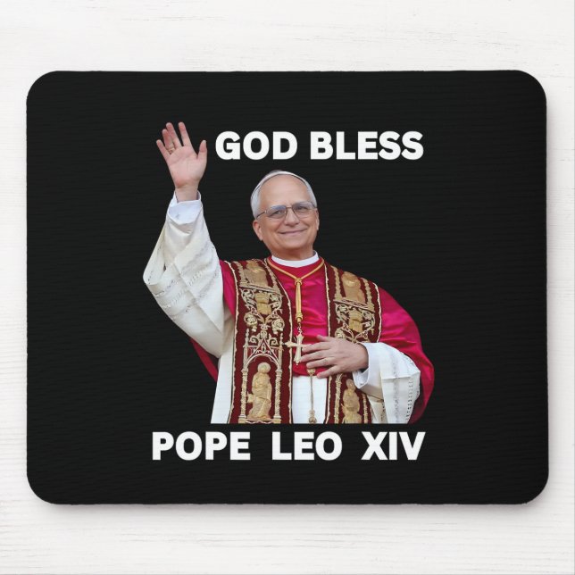 New Pope Leo Xiv Catholic Gifts Merch Souvenirs Ca Mouse Pad (Front)