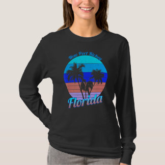 New Port Richey Florida Retro Tropical Palm Trees T-Shirt