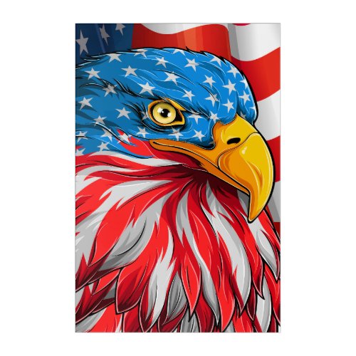 New POWERFUL Patriotic Eagle Acrylic Print