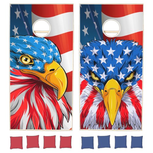 New POWERFUL Patriotic Eagle Cornhole Set