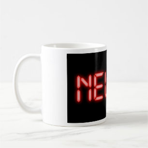 New PR Running Milestone Red Neon Digital Effect  Coffee Mug