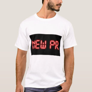 New PR Running Milestone Red Neon Digital Effect T-Shirt
