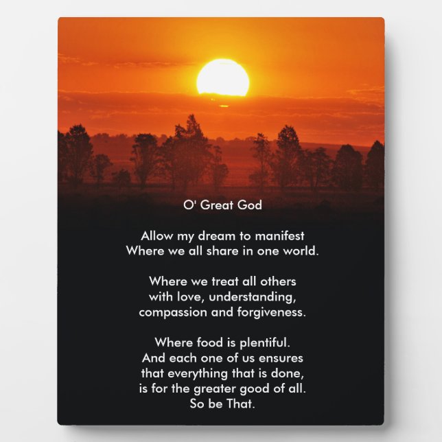 New Prayer Plaque (Front)