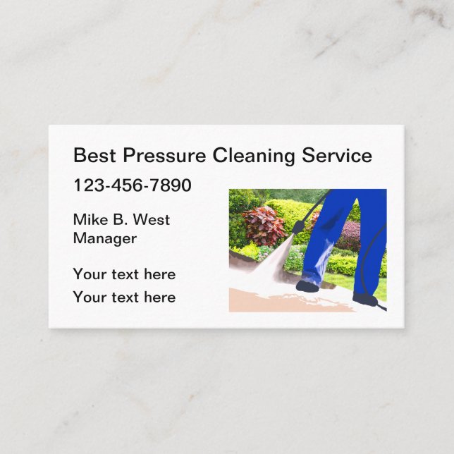 New Pressure Cleaning Services Business Card (Front)