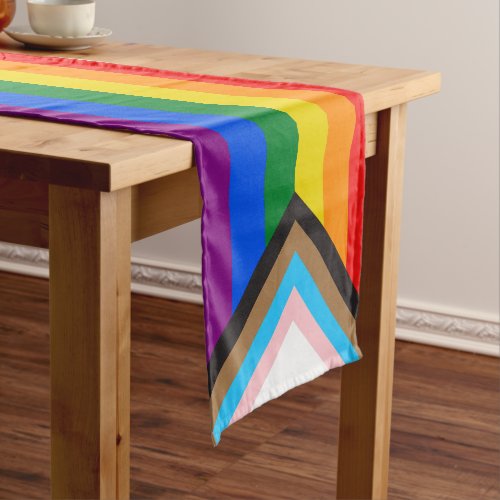 New Pride flag colors stripes window cling Short Table Runner