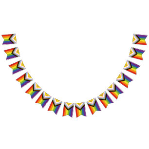 New Progress Pride Flag Bunting Banner LGBT Party